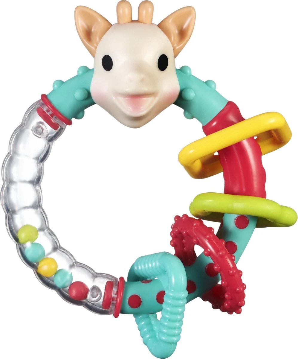 Sophie De Giraf - Rammelaar - Multi Textuur - Op Wit Rode Hangkaart 3 Sophie De Giraf - Rammelaar - Multi Textuur - Op Wit Rode Hangkaart