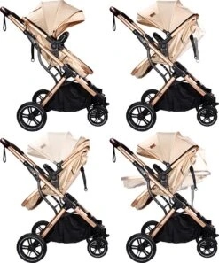 Ding Juna Kinderwagen 3 In 1 - Beige/Rose - Combi Kinderwagen Incl. Autostoel -Winkel Voor Babyproducten 997x1200 16